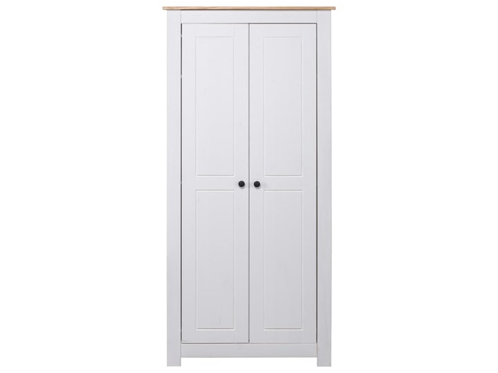 vidaXL Szafa, biała, 80 x 50 x 171,5 cm, lita sosna, seria Panama Szerokość 80 cm Drewno Głębokość 50 cm Kolor Biały