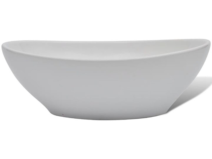 vidaXL Luksusowa ceramiczna umywalka, owalna, biała, 40 x 33 cm Ceramika Owalne Szerokość 40 cm Kolor Biały