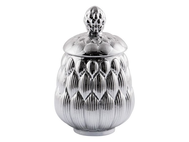 POJEMNIK CERAMICZNY SREBRNA SZYSZKA WYBIERZ ROZMIAR ” CONE”H24CM 13X13X24CM
