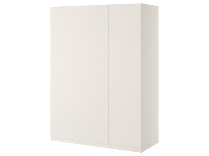 IKEA PAX / FORSAND Szafa, biały/biały, 150x60x201 cm Szerokość 150 cm Wysokość 201,2 cm Plastik Stal Płyta laminowana Metal Tworzywo sztuczne Typ Modułowa Głębokość 60 cm Rodzaj drzwi Uchylne