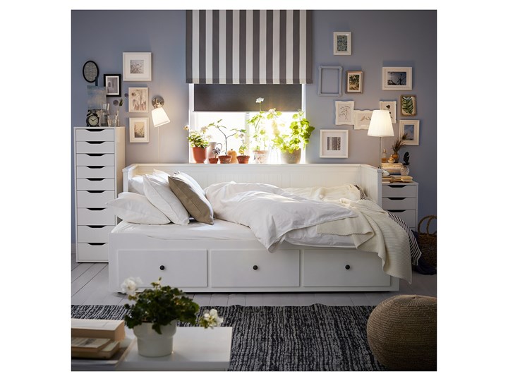 HEMNES Leżanka z 3 szufladami, 2 materace Podwójne Kategoria Łóżka dla dzieci