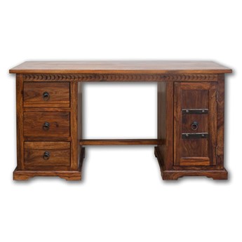 Biurko drewniane kolonialne (1+3) Walnut 85