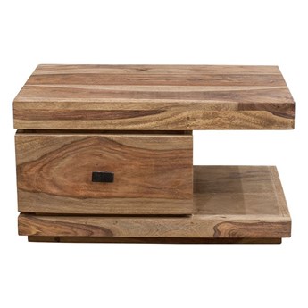 Stolik drewniany nocny State Natural Palisander z szufladą po lewej stronie