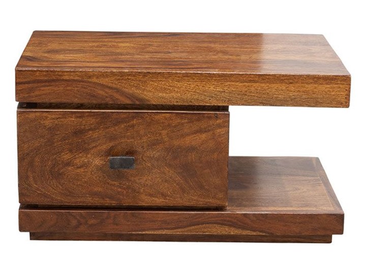 Stolik drewniany nocny State Oiled Matt Palisander z szufladą po lewej stronie