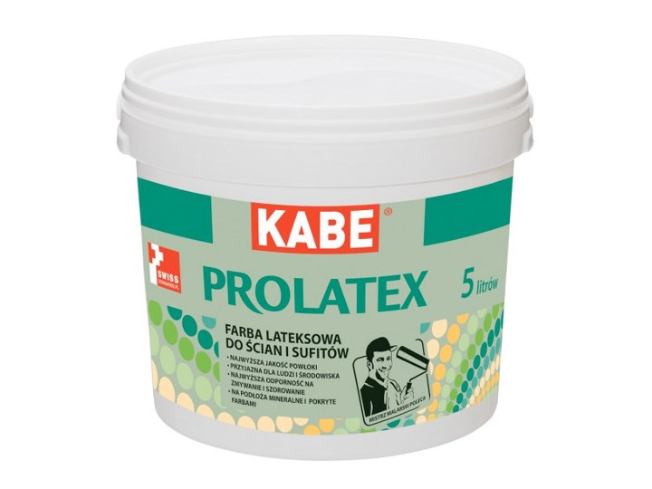 KABE PROLATEX Farba lateksowa 10l matowa Farby do kuchni i łazienki Farby zewnętrzne Pojemność 10 L Farby do wnętrz Kategoria Farby