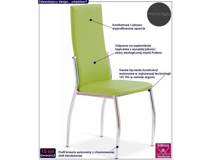 Tapicerowane krzesło Galder - popielate Głębokość 44 cm Szerokość 44 cm Wysokość 98 cm Tkanina Kategoria Krzesła kuchenne