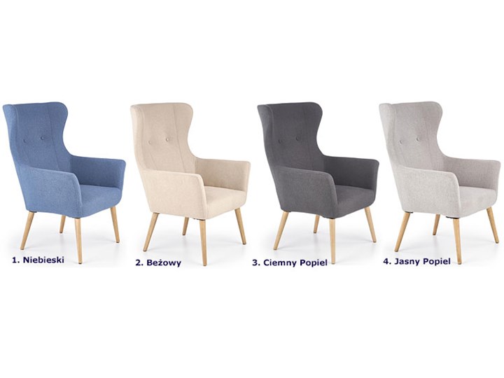 Fotel uszak wypoczynkowy Devan - beżowy Fotel tradycyjny Wysokość 99 cm Pomieszczenie Salon
