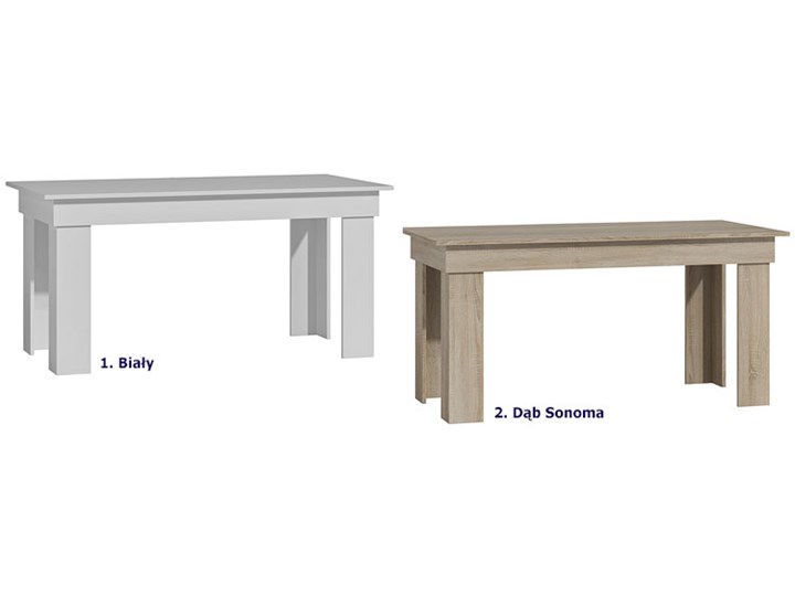 Stół Destar - dąb sonoma Wysokość 75 cm Długość 80 cm Szerokość 80 cm Drewno Rozkładanie