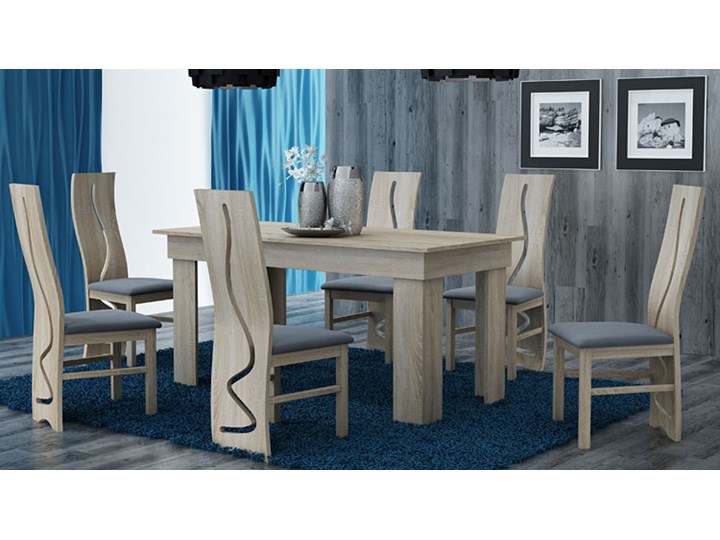 Stół Destar - dąb sonoma Wysokość 75 cm Drewno Szerokość 80 cm Długość 80 cm Styl Minimalistyczny Kategoria Stoły kuchenne