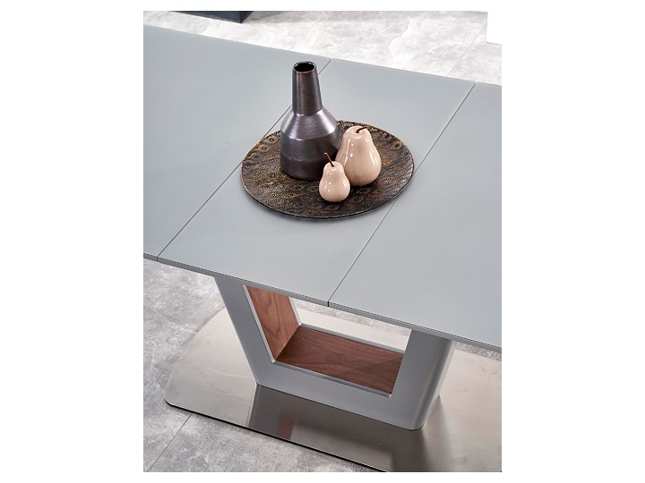 Rozkładany stół Tanum - jasny popiel Szerokość 90 cm Długość 90 cm Długość 200 cm Wysokość 76 cm Stal Długość 160 cm Płyta MDF Rozkładanie