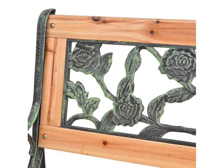 Drewniana ławka ogrodowa Rosa Długość 122 cm Z oparciem Drewno Kolor Brązowy
