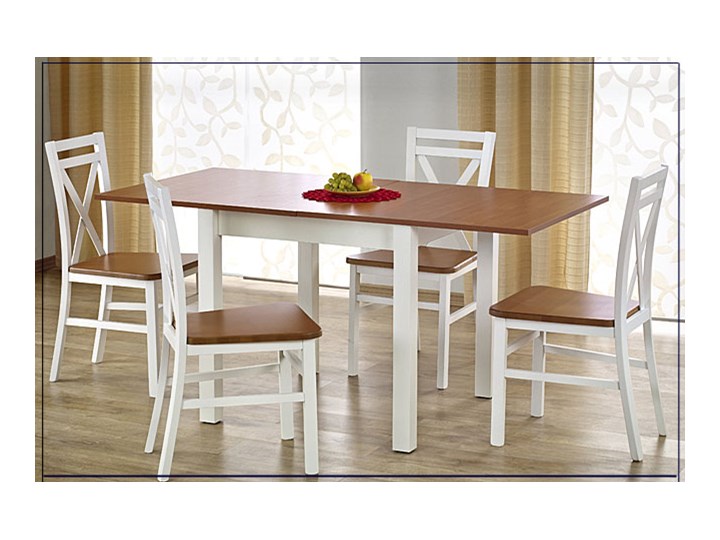 Rozkładany stół kuchenny Cubires - olcha Styl Skandynawski Szerokość 80 cm Długość 80 cm Drewno Wysokość 76 cm Rozkładanie