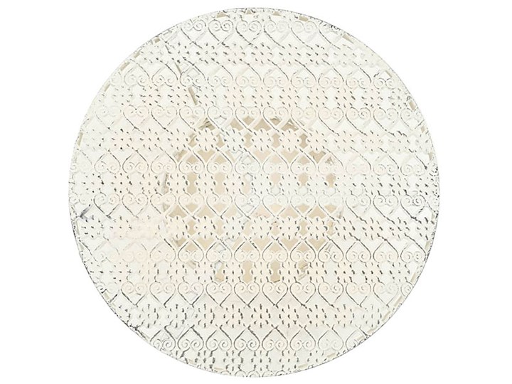 Romantyczny stolik vintage Marin - biały Kategoria Stoliki i ławy Wysokość 77 cm Kształt blatu Okrągłe