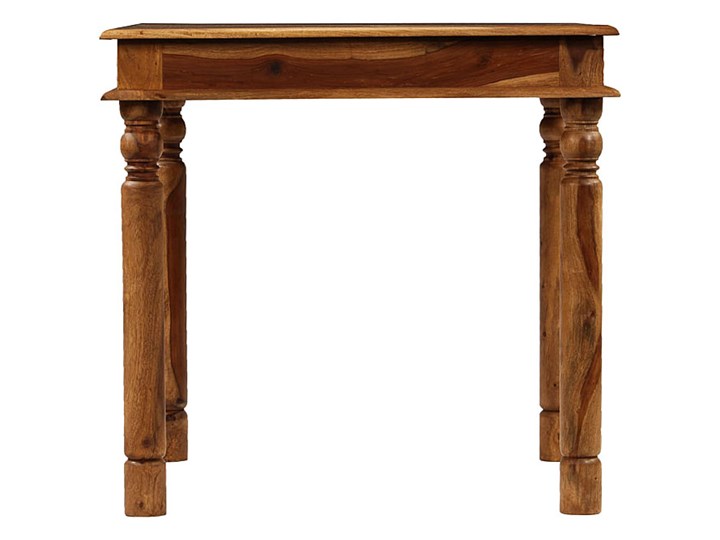 Kolonialny kwadratowy stół Cubus 2S - palisander Drewno Wysokość 77 cm Kolor Brązowy Długość 80 cm  Szerokość 80 cm Styl Vintage