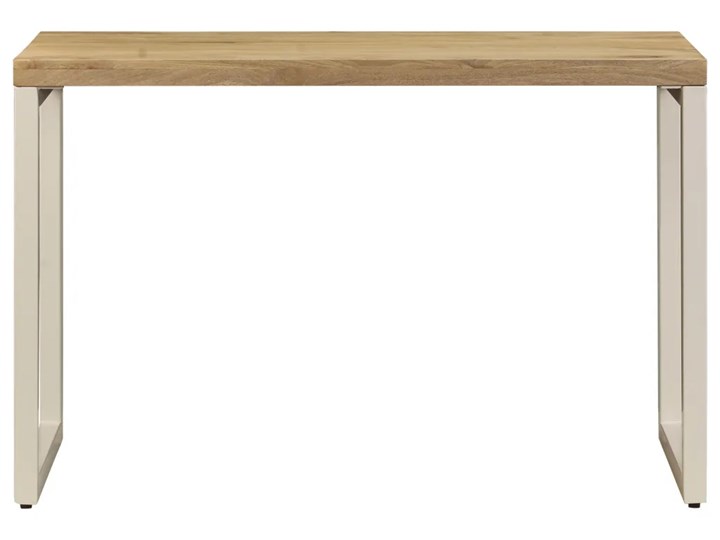 Stół do jadalni z litego drewna mango i stali Vilen – brązowy Długość 115 cm Drewno Pomieszczenie Stoły do kuchni Wysokość 76 cm Szerokość 55 cm Styl Minimalistyczny