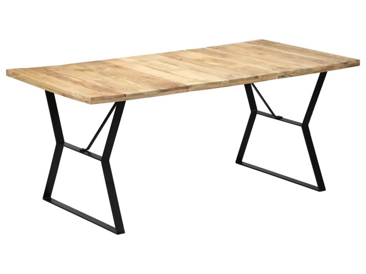 Stół jadalniany z drewna mango Vanil – brązowy Wysokość 76 cm Drewno Szerokość 90 cm Długość 180 cm Styl Industrialny