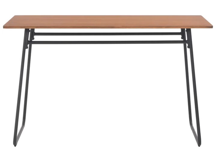 Stół jadalniany w stylu loft ze sklejki Bixor – brązowy Szerokość 60 cm Wysokość 73 cm Płyta MDF Długość 120 cm Rozkładanie