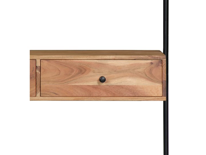 Drewniane biurko ścienne Tant - brązowe Szerokość 90 cm Drewno Szerokość 40 cm Styl Industrialny