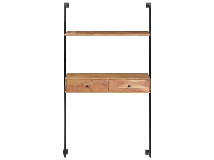 Drewniane biurko ścienne Tant - brązowe Styl Nowoczesny Szerokość 40 cm Szerokość 90 cm Drewno Styl Skandynawski