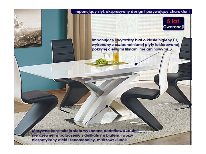 Stół rozkładany Zander - dąb sonoma Drewno Stal Płyta MDF Płyta laminowana Wysokość 75 cm Pomieszczenie Stoły do jadalni