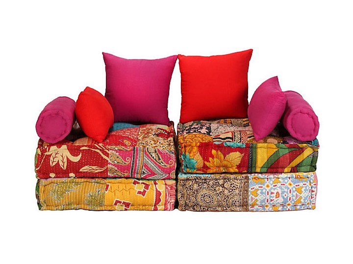 Modułowa sofa patchwork Demri 2D Szerokość 70 cm Modułowe Styl Vintage Boki Z bokami
