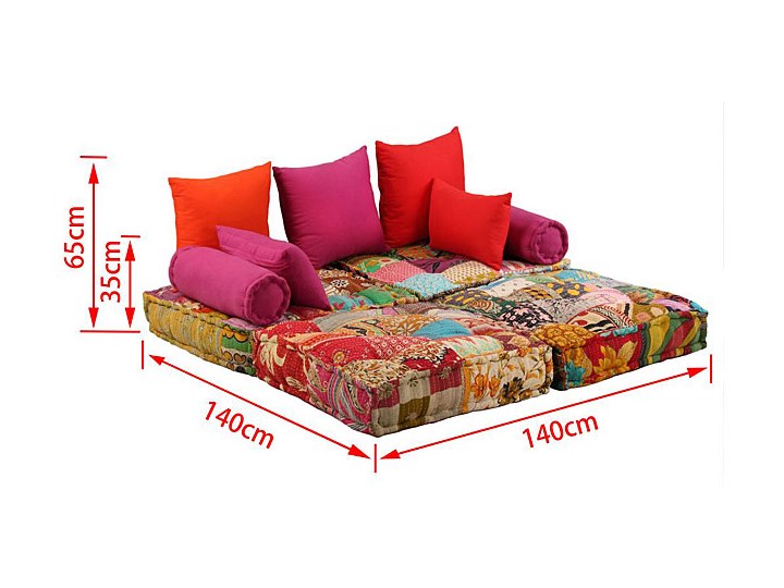Modułowa sofa patchwork Demri 2D Szerokość 70 cm Modułowe Typ Gładkie