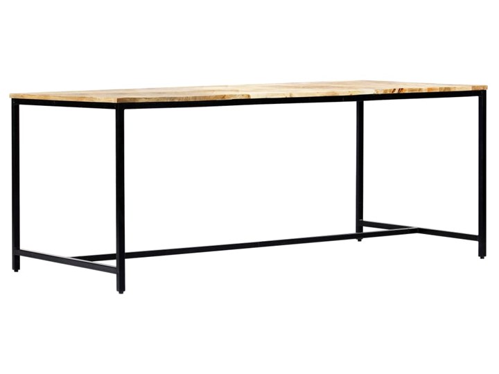 Stół industrialny z drewna mango Avis 3X – jasnobrązowy Drewno Szerokość 90 cm Długość 180 cm Wysokość 75 cm Kształt blatu Prostokątny