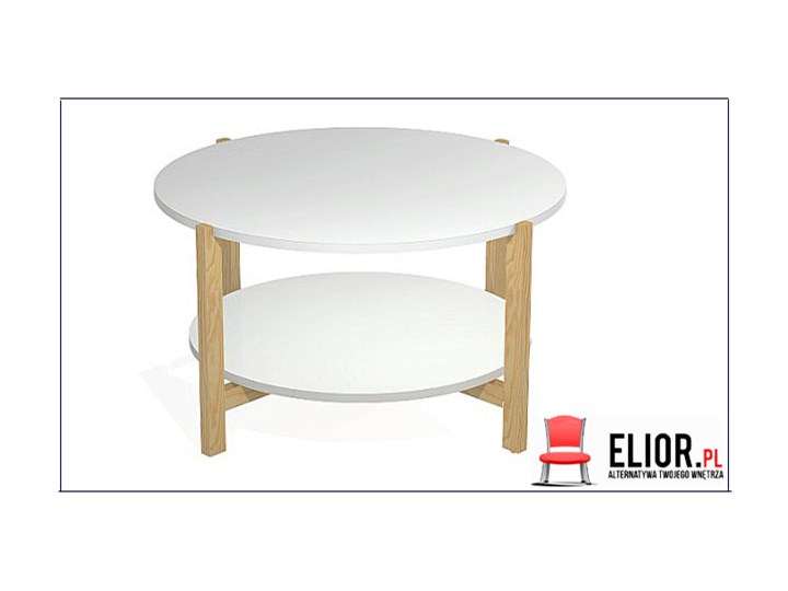 Skandynawski stolik kawowy Inelo L15 Zestaw stolików Styl Minimalistyczny Wysokość 45 cm Drewno Styl Nowoczesny