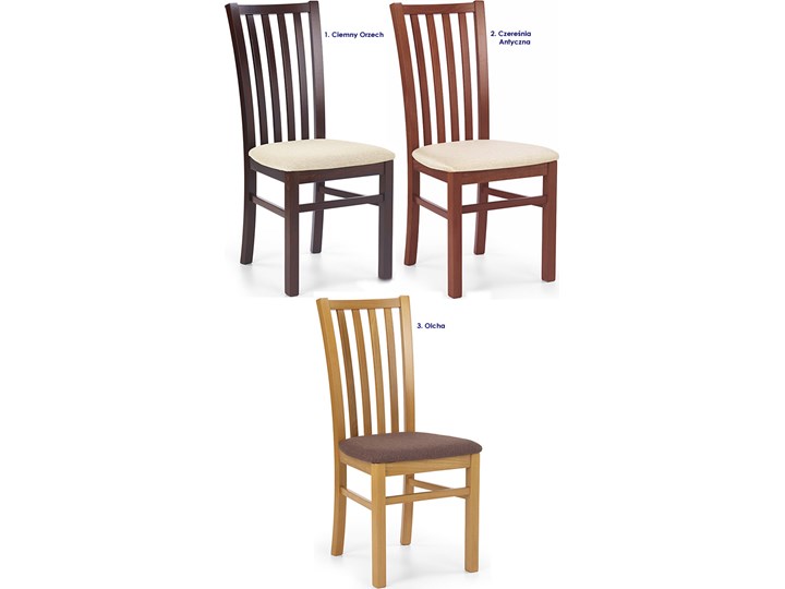 Drewniane krzesło patyczak Billy - ciemny orzech Szerokość 44 cm Drewno Wysokość 96 cm Styl Klasyczny