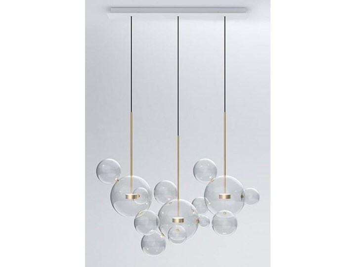 Żyrandol CAPRI LINE 3 - szklane kule Lampa z kloszem Lampa LED Stal Szkło Metal Kolor Złoty