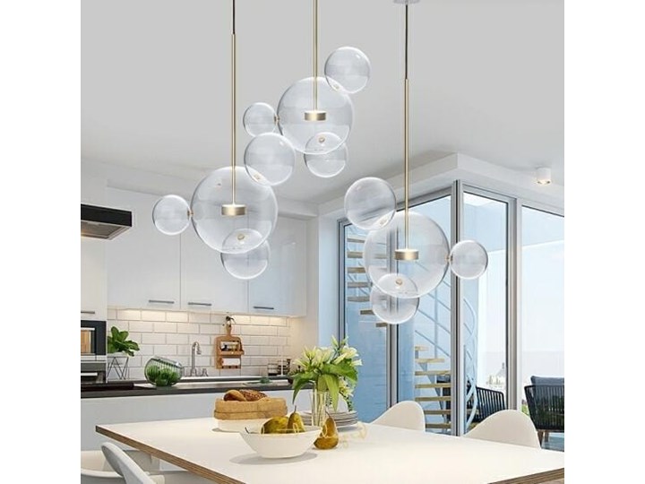 Żyrandol CAPRI LINE 3 - szklane kule Lampa LED Metal Szkło Lampa z kloszem Stal Kategoria Lampy wiszące
