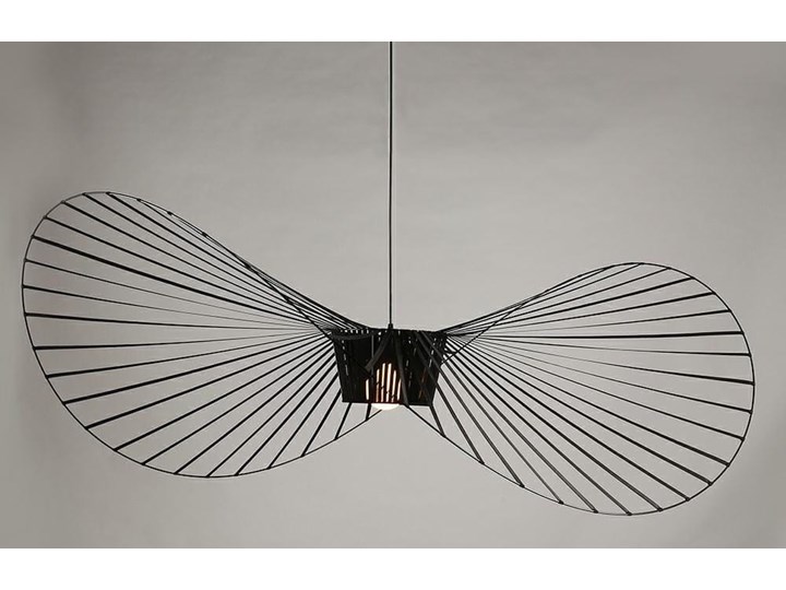 Lampa Capello z wygiętym kloszem insp. Vertigo Lampa druciana Stal Lampa z kloszem Tworzywo sztuczne Metal Kolor Czarny