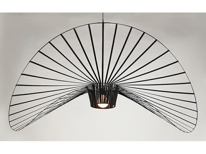 Lampa Capello z wygiętym kloszem insp. Vertigo Tworzywo sztuczne Stal Lampa druciana Lampa z kloszem Metal Styl Nowoczesny