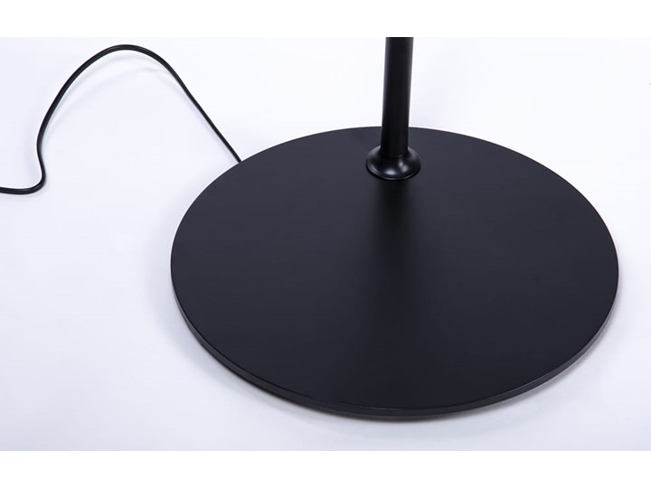 Lampa podłogowa FLAMING czarna Metal Lampa do czytania Lampa z kloszem Styl Skandynawski