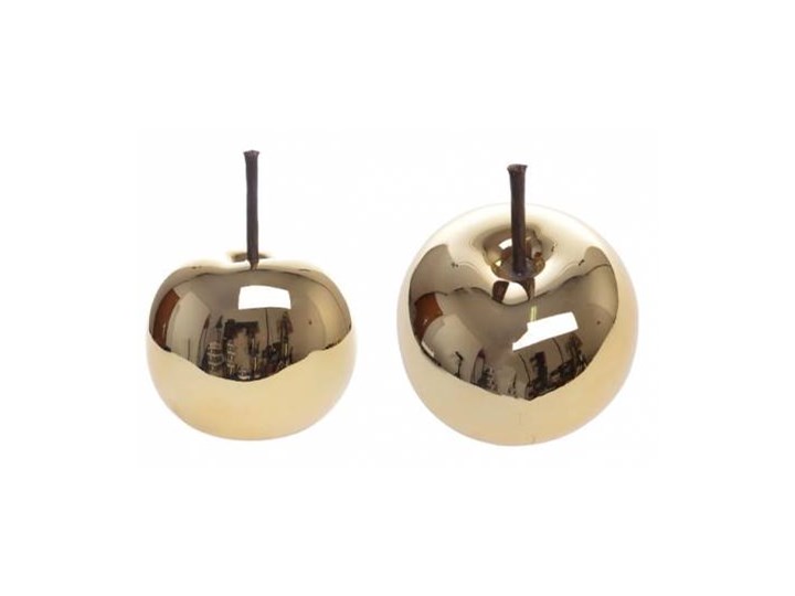Jabłka ceramiczne Gold komplet 2 szt.