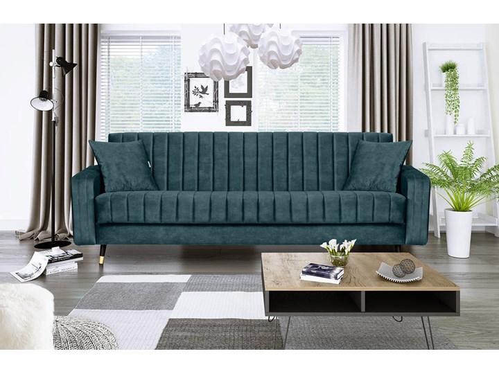 Sofa DIAMOND z funkcją spania Stała konstrukcja Kolor Miętowy