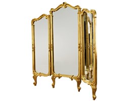 Złote lustro parawan w stylu barokowym 175 cm PU197