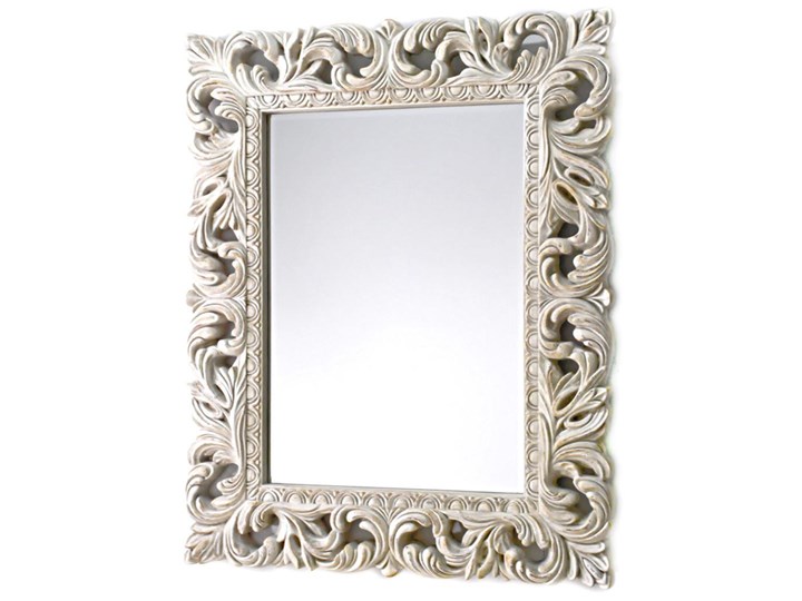 LUSTRO PU-058 80x100cm COUNTRY GREY Prostokątne Kolor Szary Lustro z ramą Ścienne Styl Glamour
