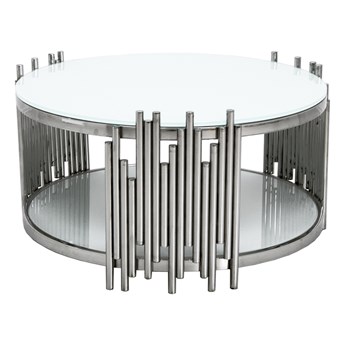 Designerski stolik kawowy z białym blatem C416