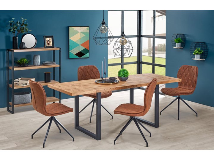 Dębowy stół w stylu loftowym Marco Długość 126 cm Drewno Szerokość 80 cm Wysokość 76 cm Styl Industrialny Styl Minimalistyczny
