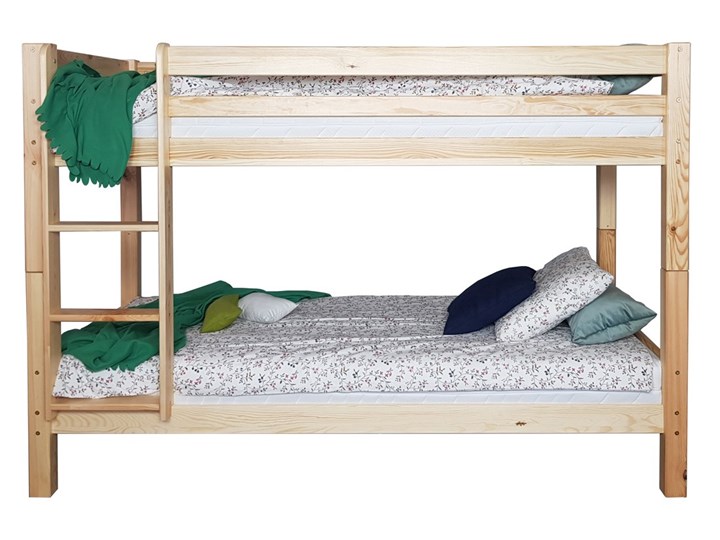 Łóżko Carmen piętrowe sosnowe 90x200 Łóżko piętrowe Kolor Beżowy Drewno Kategoria Łóżka dla dzieci