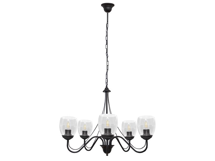 Żyrandol świecznik ALLENA W-2961/5 BK+TR