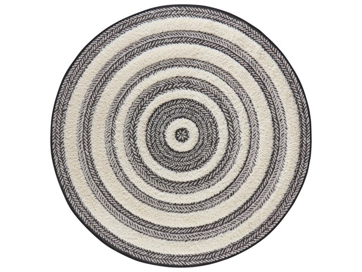 Szaro-biały dywan Mint Rugs Handira Circle, ⌀ 160 cm Okrągły Pomieszczenie Salon Dywany Syntetyk Kategoria Dywany