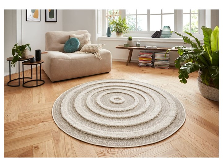 Kremowy dywan Mint Rugs Handira Circle, ⌀ 160 cm Syntetyk Okrągły Dywany Kategoria Dywany