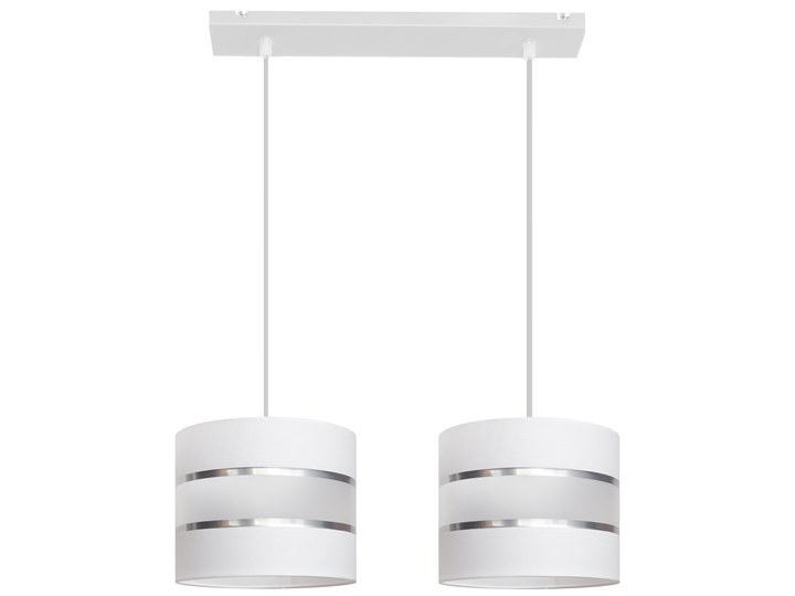 Lampa abażur HELEN W-L 0801/2 WT+SL+MAT Metal Kategoria Lampy wiszące Lampa z abażurem Kolor Biały