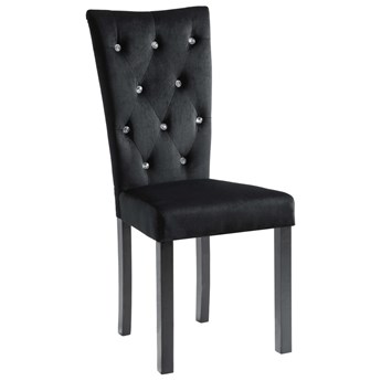 vidaXL Krzesła stołowe, 6 szt., czarne, aksamitne