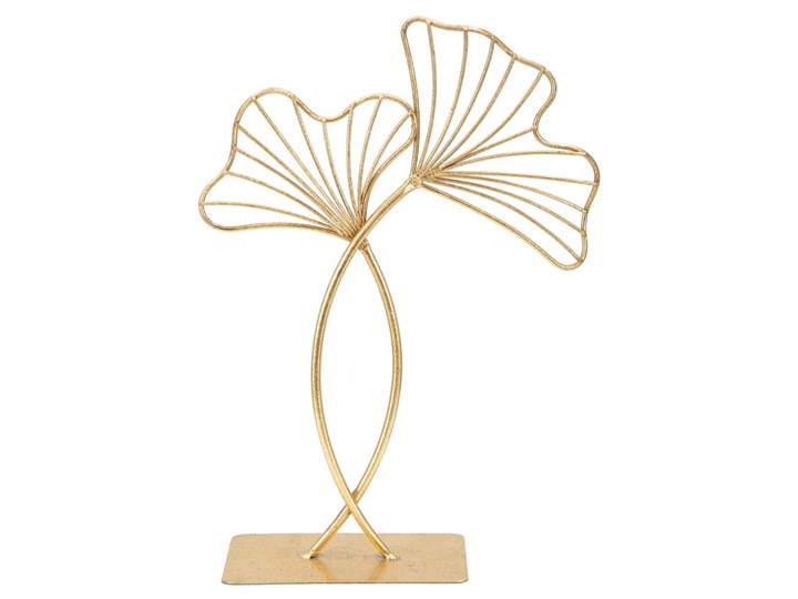 Dekoracja w złotym kolorze Mauro Ferretti Leaf Glam, wysokość 35 cm Pomieszczenie Sypialnia Pomieszczenie Salon