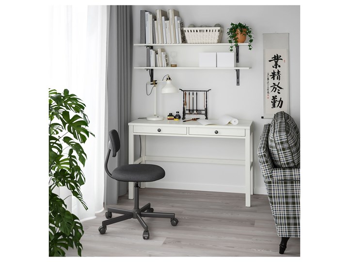 HEMNES Biurko z 2 szufladami Szerokość 120 cm Drewno Biurko konsola Głębokość 47 cm Kolor Biały
