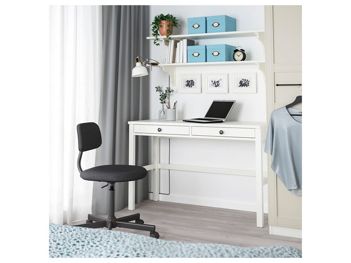 HEMNES Biurko z 2 szufladami Szerokość 120 cm Drewno Biurko konsola Głębokość 47 cm Kolor Biały