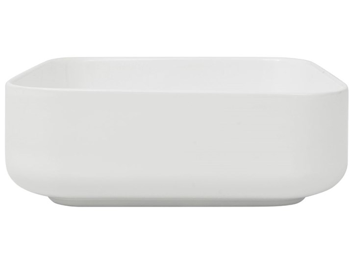 vidaXL Umywalka ceramiczna kwadratowa 38 x 38 x 13,5 cm, biała Kwadratowe Szkło Ceramika Szerokość 38 cm Kolor Biały Kategoria Umywalki